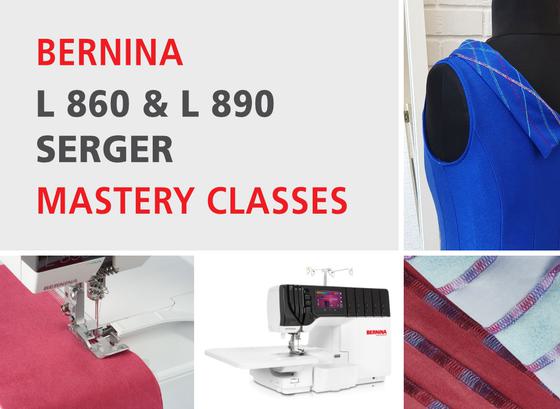 Bernina overlock serger machine operation mastery class.