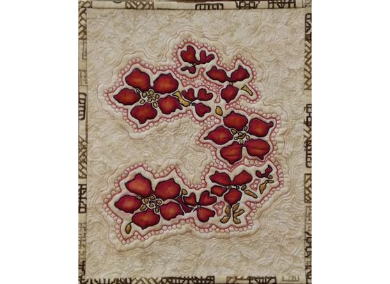 Vibrant color matching workshop for custom quilts.