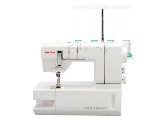 Janome Memory Craft 2000CPX triple needle advanced home coverstitch machine.
