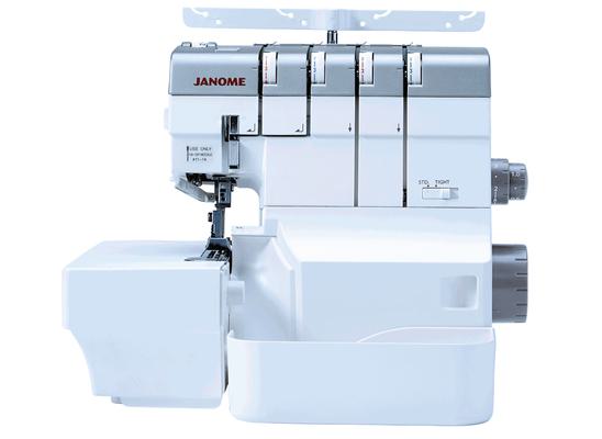 Professional four thread overlock serger and fabric edge trimming unit.