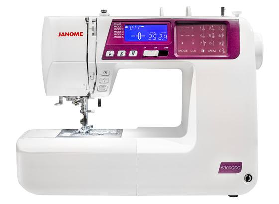 Janome 5300QDC-G full-featured electronic sewing and decorative quilting machine.