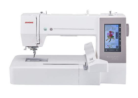 Janome Memory Craft 550E Limited Edition standalone home embroidery machine layout.