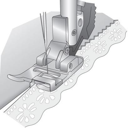 Small thumbnail view of Janome transparent open toe applique embroidery machine foot.