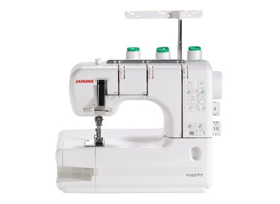 Janome CoverPro 900CPX professional double needle lightweight home coverstitch machine.