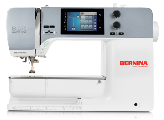 Bernina 570 QE sewing and quilting machine on a white background.