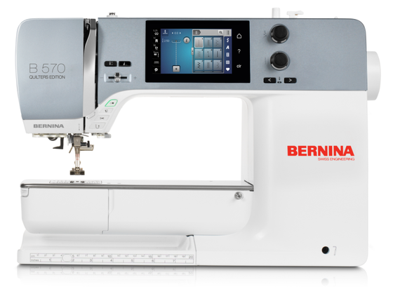 Bernina 570 QE sewing and quilting machine on a white background.