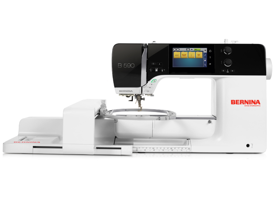 Bernina 590 sewing and embroidery machine in a small thumbnail profile view.