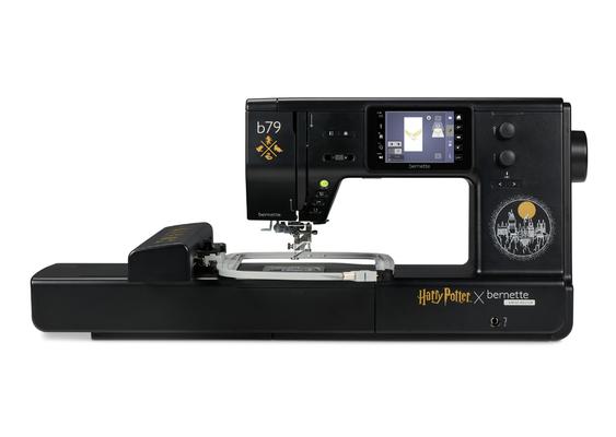 Bernette b79 Harry Potter special edition embroidery machine featuring house crest decals.