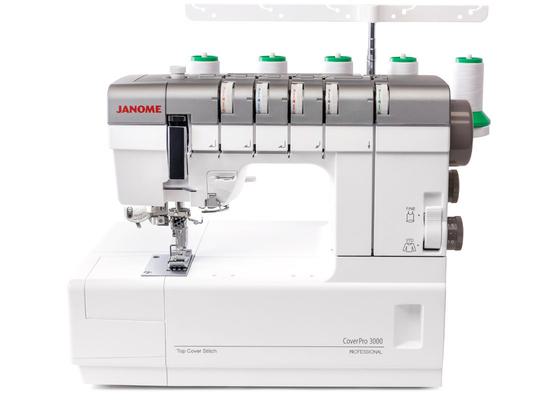 Janome CoverPro CP3000 professional home triple coverstitch and chain stitch machine.