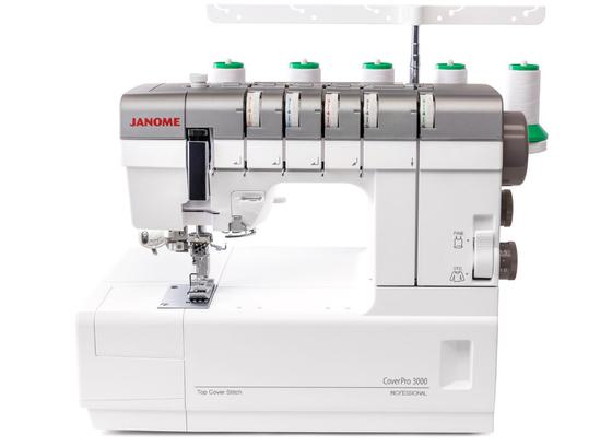 Janome CoverPro CP3000 professional home triple coverstitch and chain stitch machine.