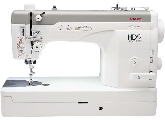 Janome HD9 Professional heavy-duty straight stitch industrial style home sewing machine.