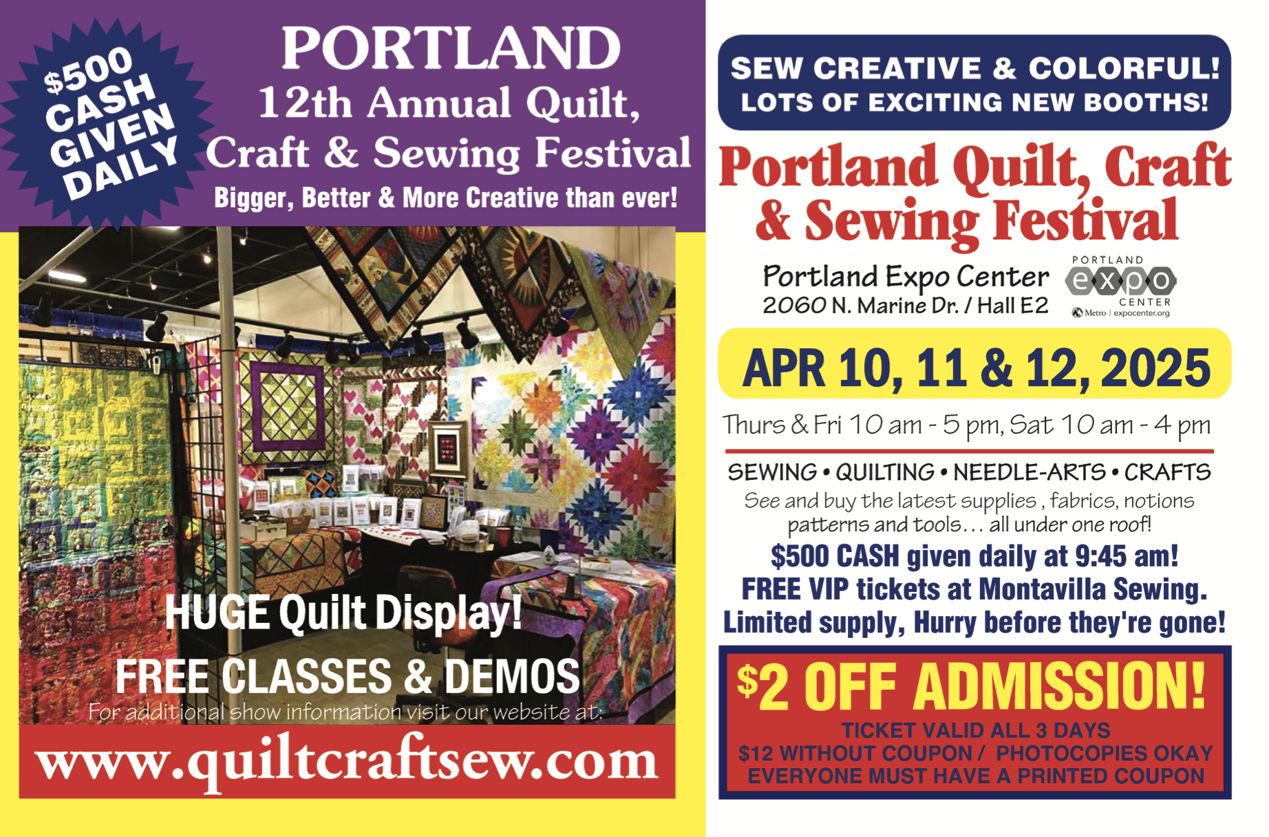 Portland Quilt, Craft, & Sewing Festival 2025