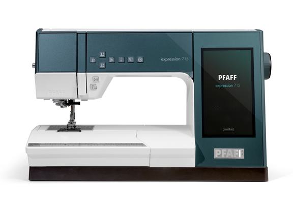 Pfaff performance 715 computerized sewing and quilting machine isolated on white.