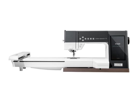 Pfaff creative 750 computerized sewing and embroidery machine isolated on white.