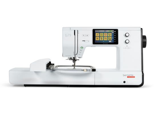 Bernette 79 computerized sewing and embroidery combination machine isolated on white.