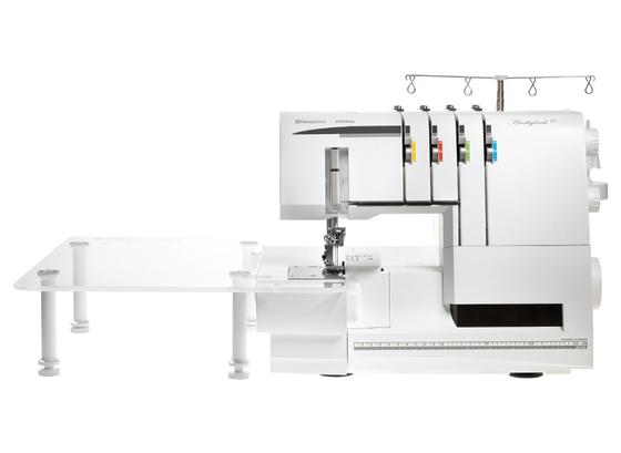 Bernette Funlock 21 specialized four-thread coverstitch machine isolated on white.