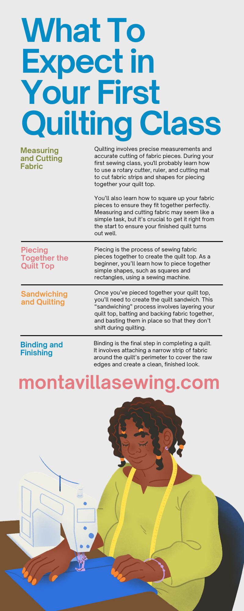 What To Expect in Your First Quilting Class